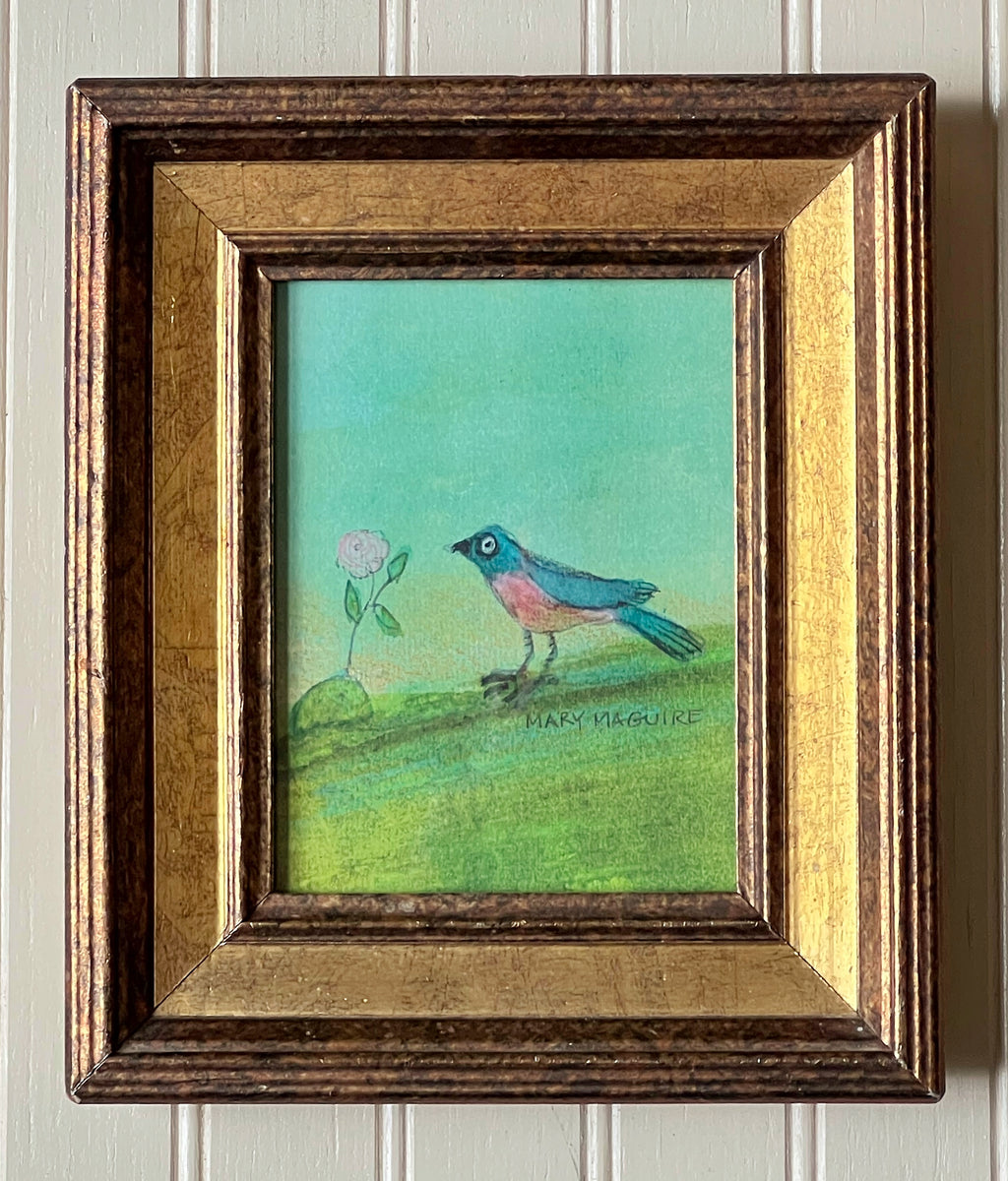 ‘Pink Breasted Bluebird on a Hill’
