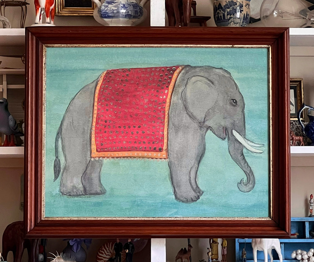 'Elephant in Red Ceremonial Robe'