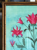 'Floribunda Rose, in Crimson and Blue' -per piece