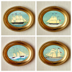 ‘Ships at Sea' -5 1/2 x 6 3/4" Oval- per piece