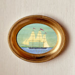 ‘Ships at Sea' -5 1/2 x 6 3/4" Oval- per piece