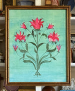 'Floribunda Rose, in Crimson and Blue' -per piece