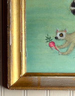 'Ring Tailed Lemur' -Original Watercolor Painting