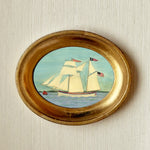 ‘Ships at Sea' -5 1/2 x 6 3/4" Oval- per piece