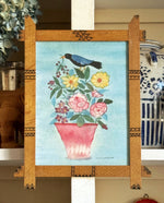 'Bluebird and Flowers'