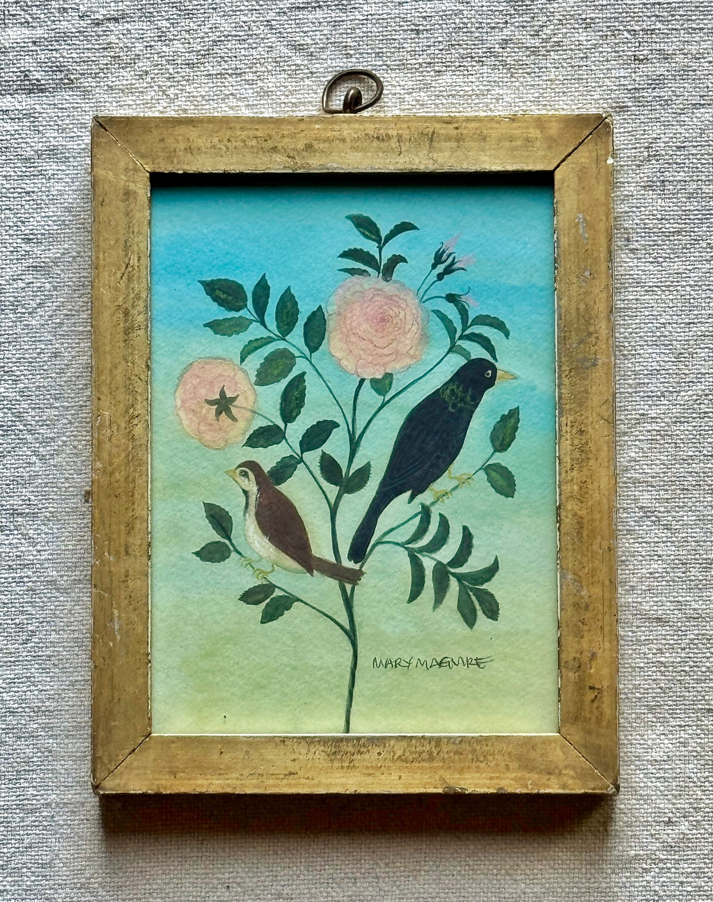 'Birds and Roses' -miniature