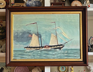 ‘Steamship Hudson Under Sail'