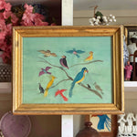 'A Flock of Roosting Birds' -Original Watercolor Painting