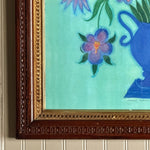 'Fantastical Flowers in Blue Vase'