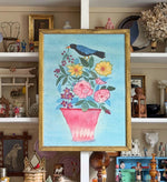 'Bluebird and Flowers'