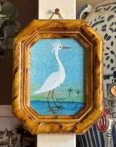 ‘Curious Heron' -miniature