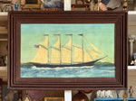The Ship 'Liberty' in a Tramp Art frame