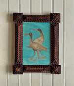 'Oystercatchers' -Original Watercolor Painting in Tramp Art frame