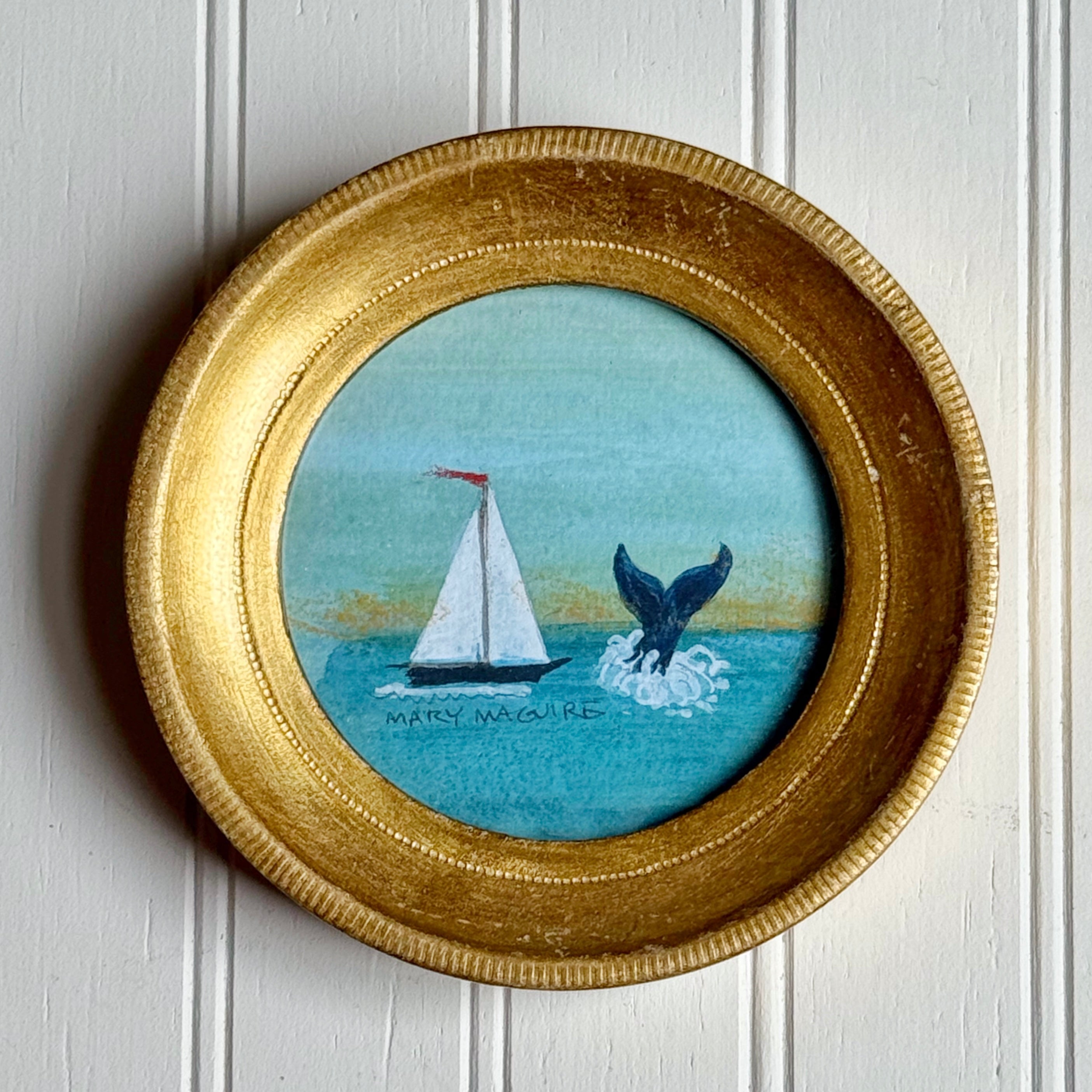 'Sailboat and Fluke' -miniature