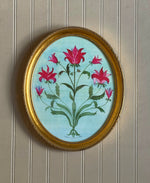 'Floribunda Rose, in Crimson and Blue' -per piece