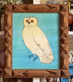 'Snow Owl' in a Tramp Art frame