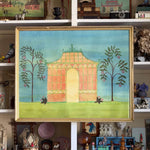 ‘Rose-Tinted Glass Mansard Greenhouse Garden Folly'