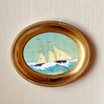 ‘Ships at Sea' -5 1/2 x 6 3/4" Oval- per piece