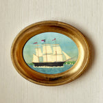 ‘Ships at Sea' -5 1/2 x 6 3/4" Oval- per piece