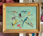 'A Flock of Roosting Birds' -Original Watercolor Painting