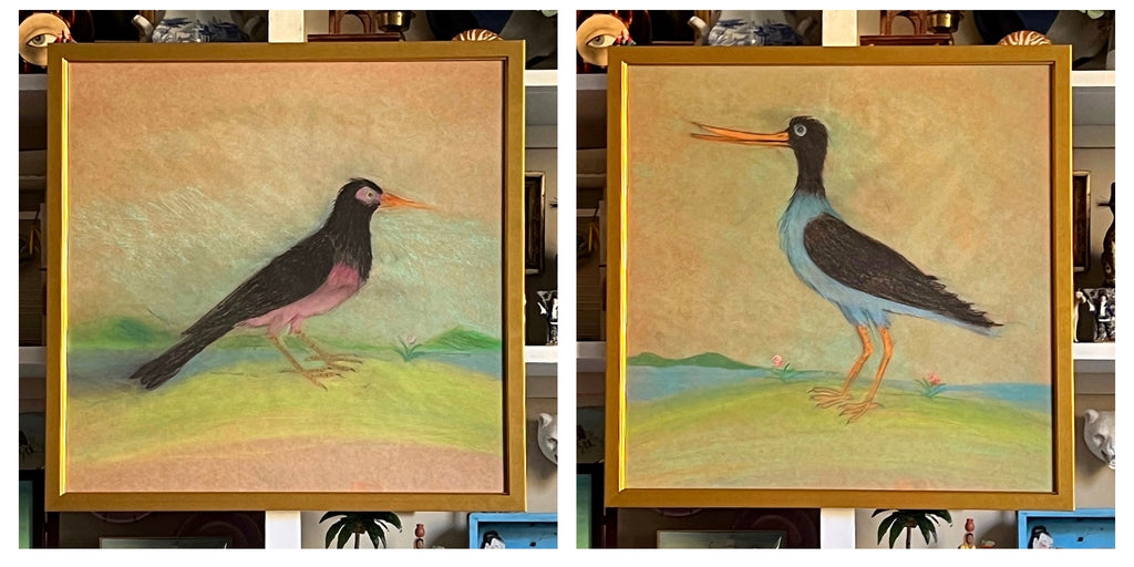 'Blackbirds'- original pastel drawings -per piece