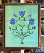 'Floribunda Rose, in Crimson and Blue' -per piece