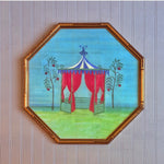 'Garden Follies' -Octagonal Gold Gilt Bamboo -per piece