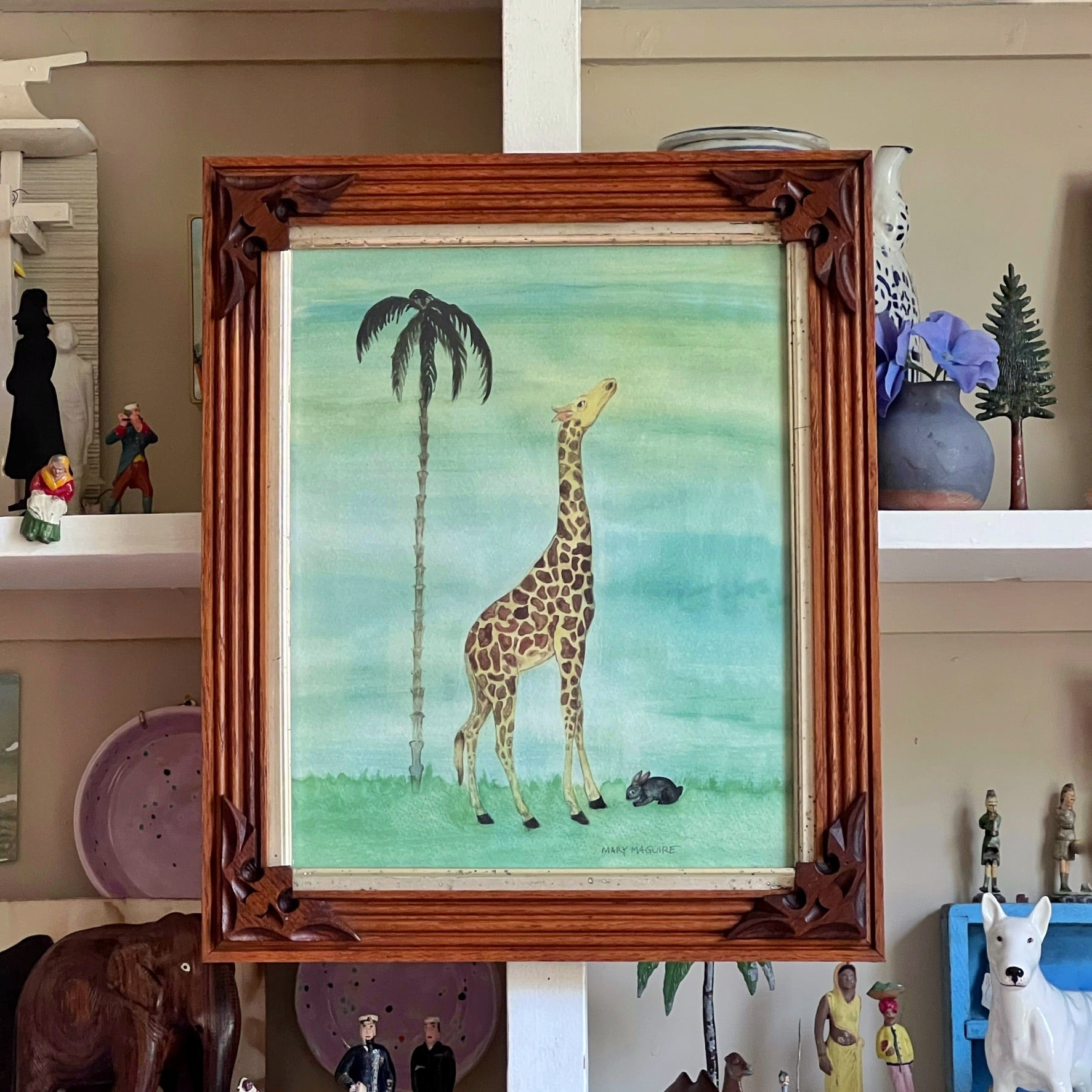 'Giraffe with Palm'