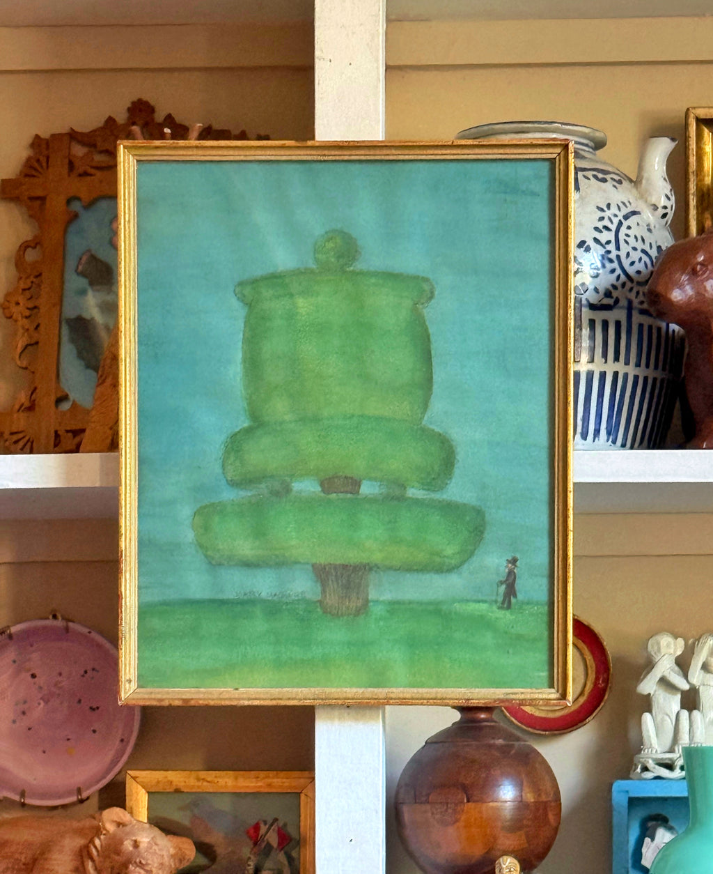 'Extraordinary Topiary' -Original Watercolor Painting