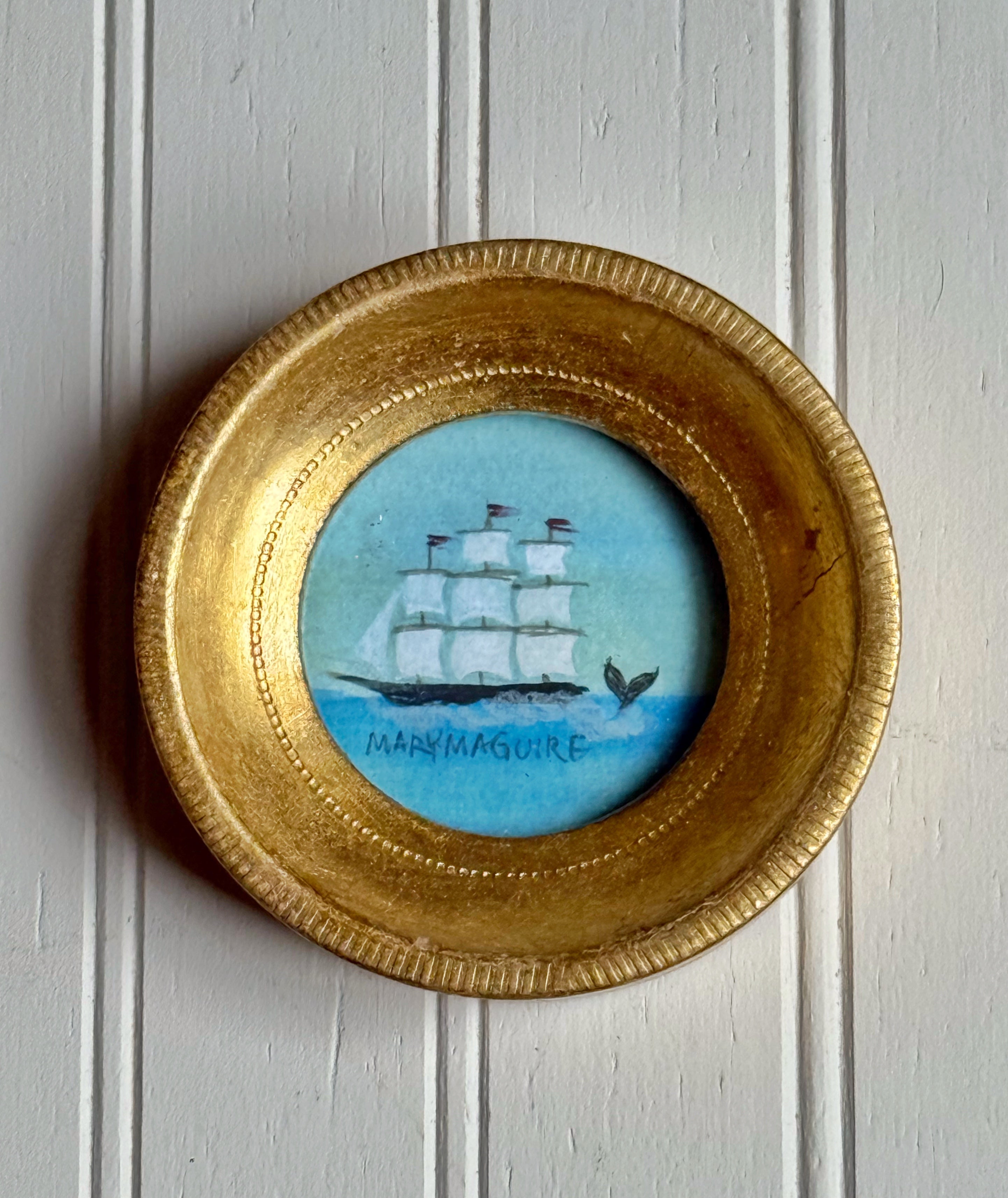 'Sailing Ship and and Fluke' -miniature