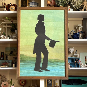 'Seaside Silhouette' - Figure with Top Hat (large scale)