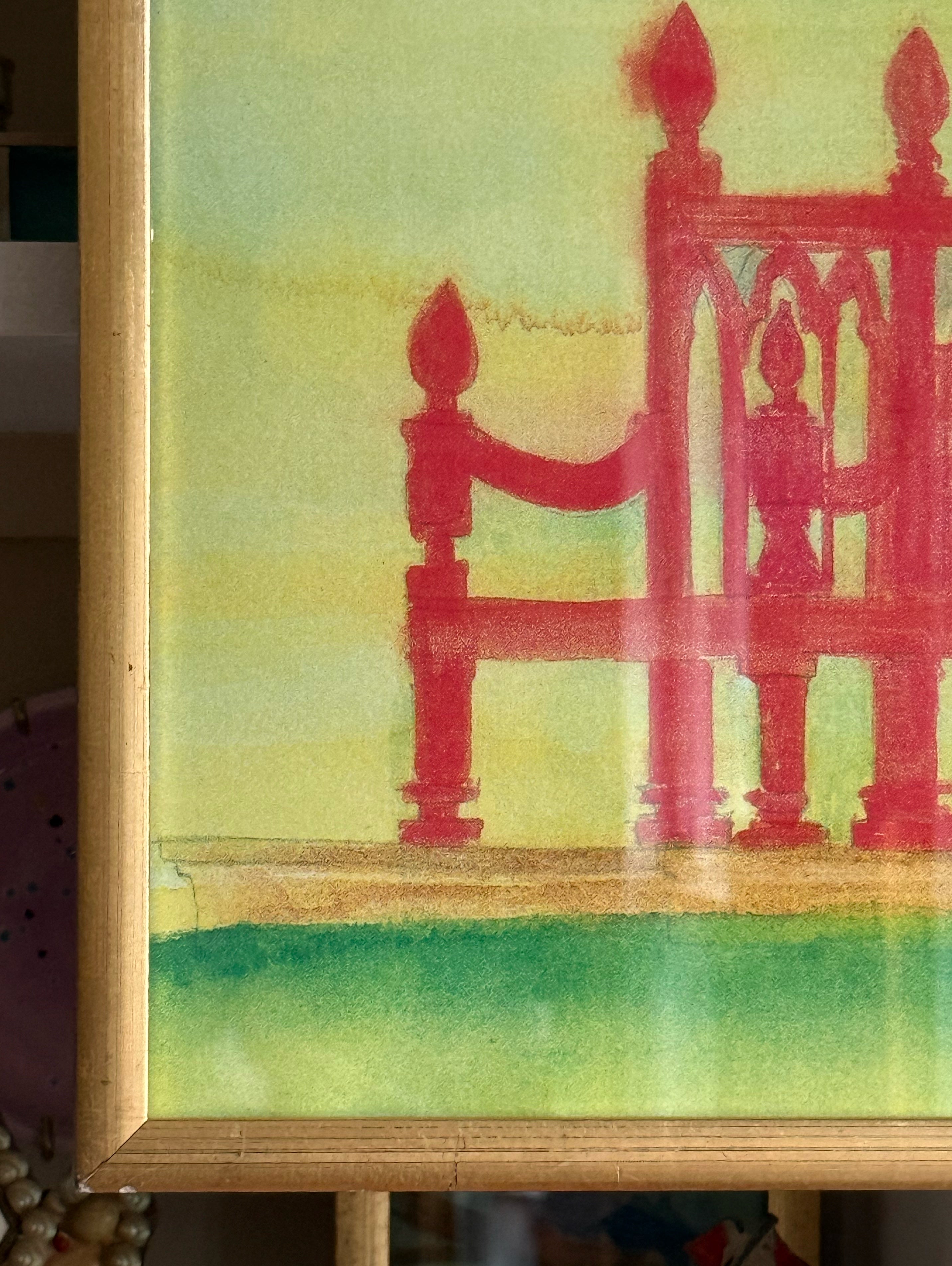 'Palm Tree with Bench' Garden Folly