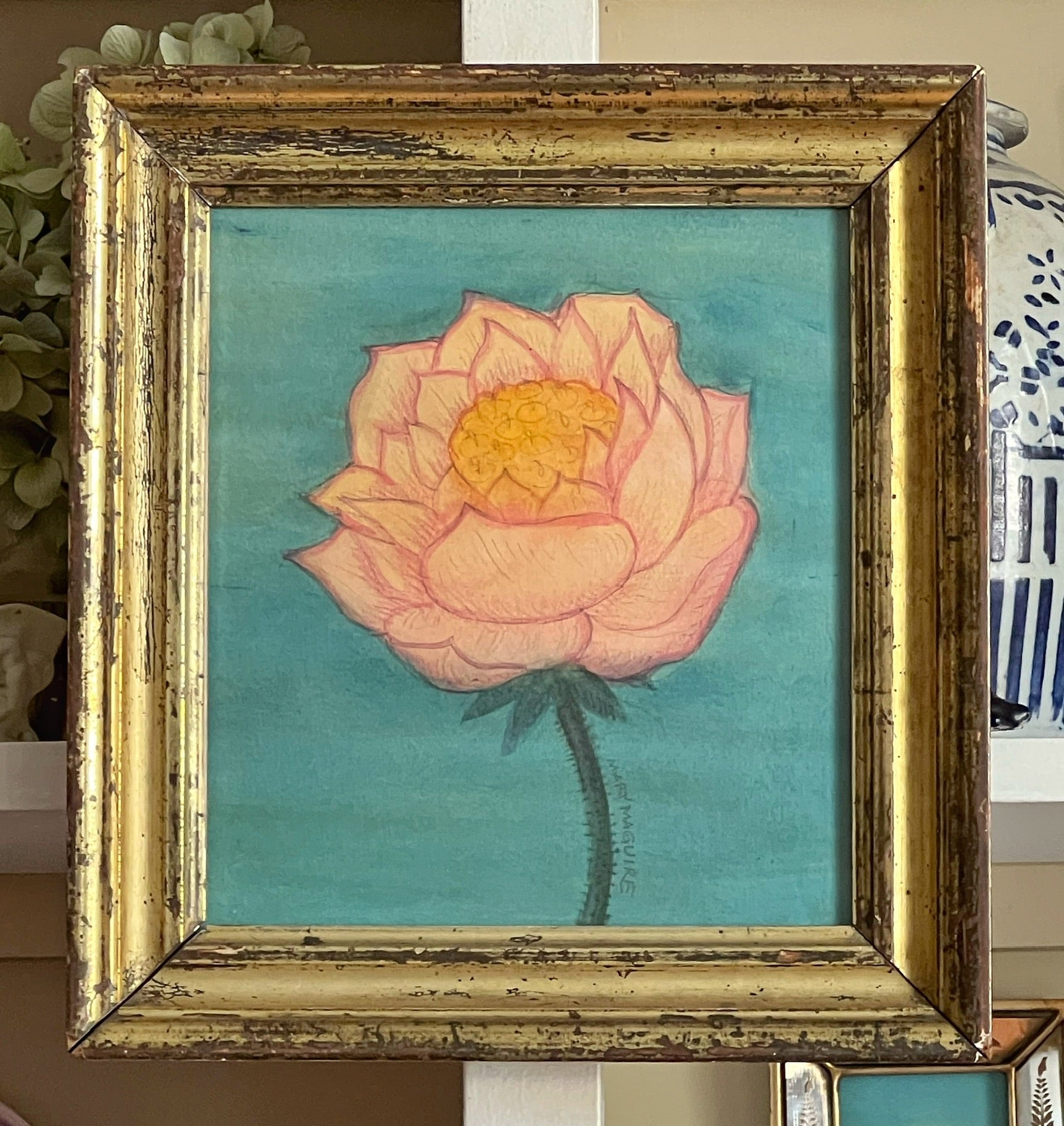 'Lotus Unfolding' -Original Watercolor Painting