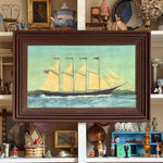 The Ship 'Liberty' in a Tramp Art frame