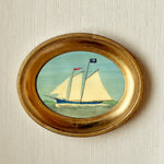 ‘Ships at Sea' -5 1/2 x 6 3/4" Oval- per piece