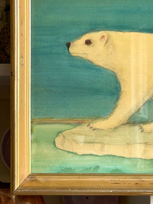 'Polar Bear on an Ice Floe’ -Original Watercolor Painting