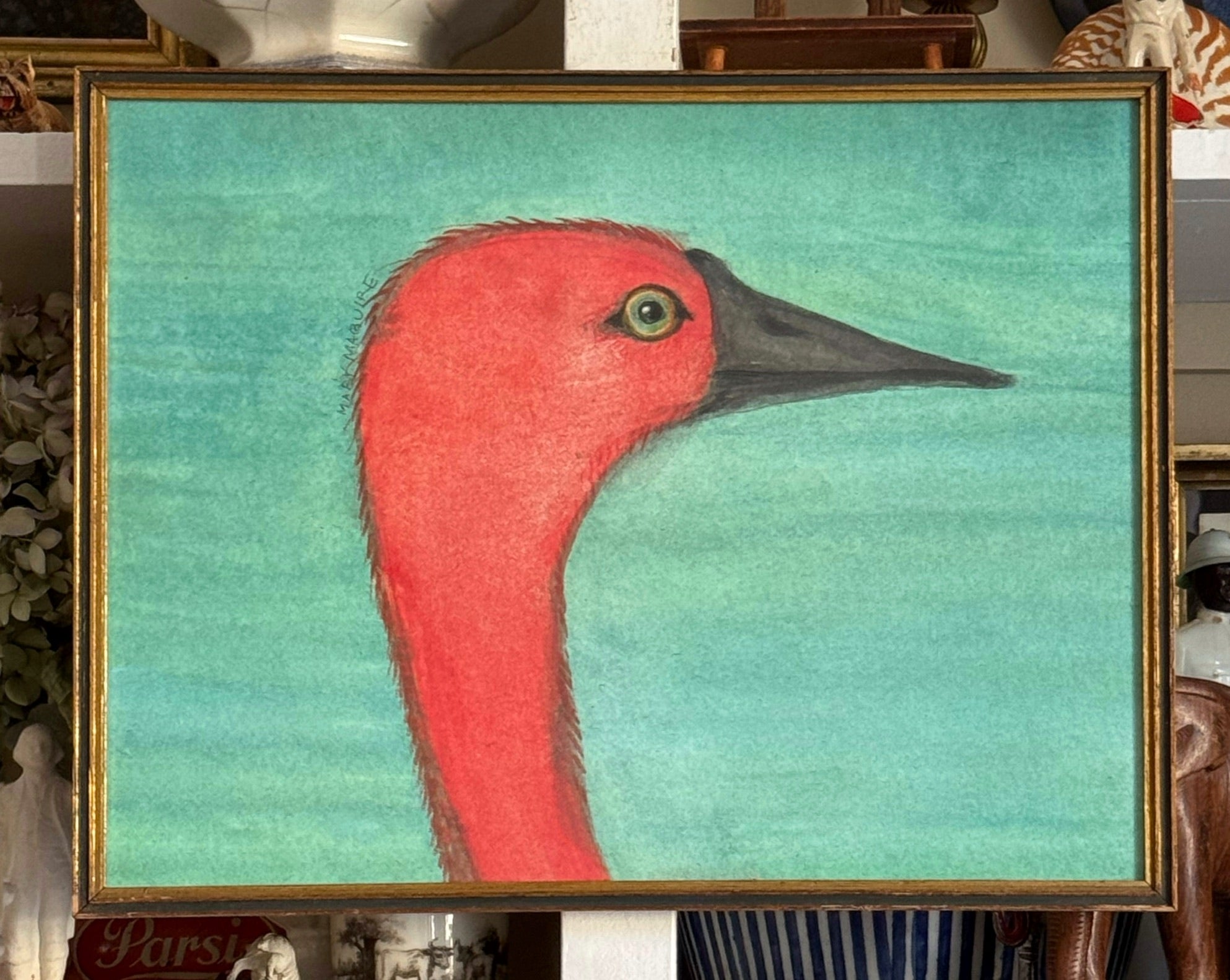 'Portrait of a Red Bird'