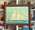 Ship 'Emma’ in a Tramp Art frame