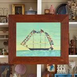 Clipper Ship with 'All Flags Flying’