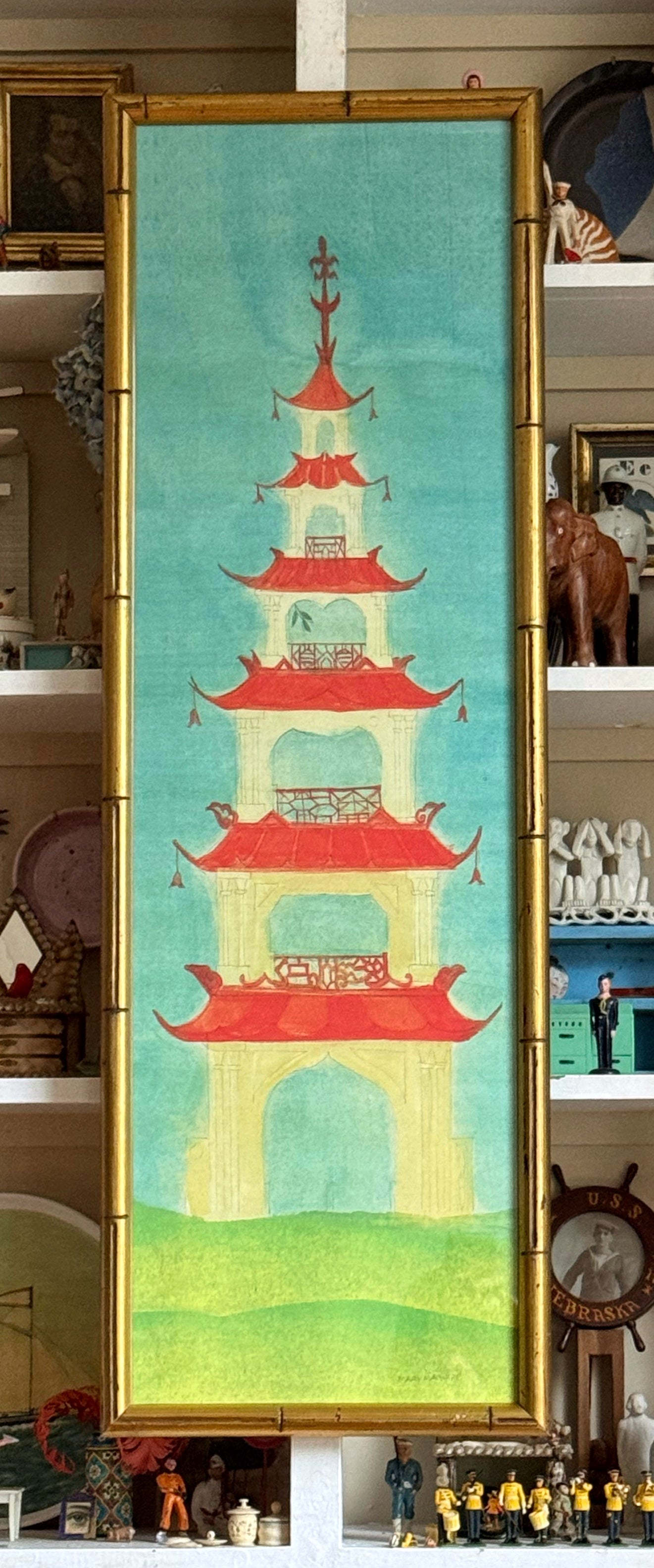 'Chinese Pagoda Six Tier Garden Folly'
