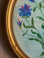 'Floribunda Rose, in Crimson and Blue' -per piece