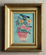 'Yucatan Jaybird and Summer Flowers' -Original Watercolor Painting