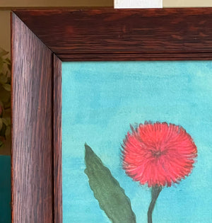 'Red Dianthus' -Original Watercolor Painting