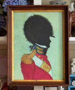 'Silhouetted Soldier in Busby Hat'