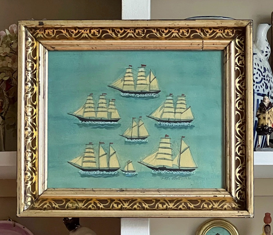 'Seven Ships’ -Original Watercolor Painting