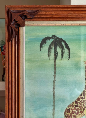 'Giraffe with Palm'