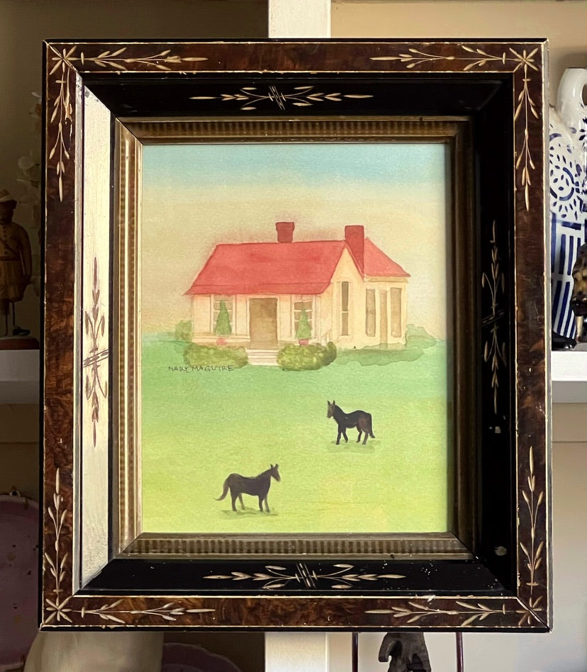 'Homestead with Horses'