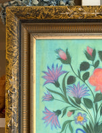 'Fantastical Flowers in Blue Vase'