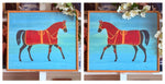 'Red Blanketed Horses' -per piece