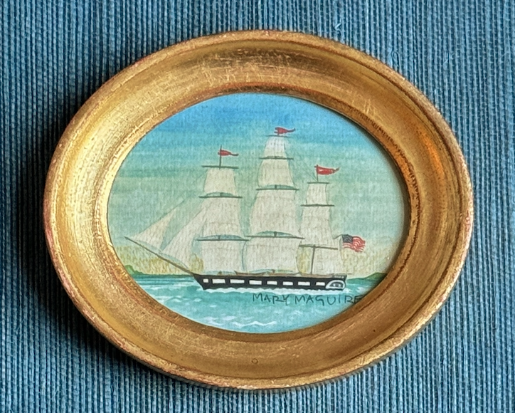 The 'Whaleship Monticello of Nantucket' and the Ship 'Catherine' -miniatures- per piece